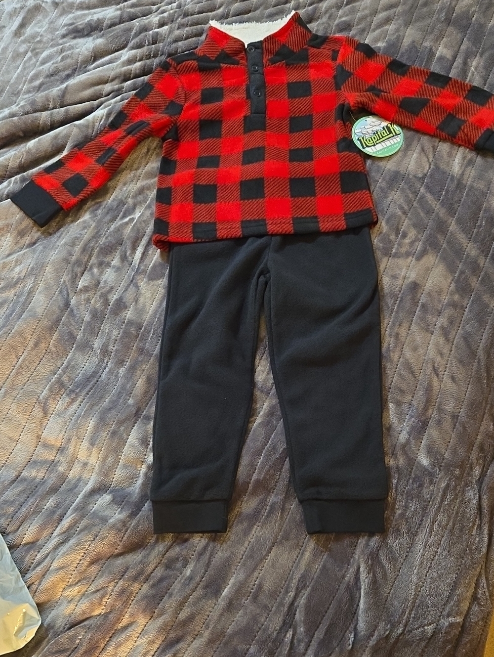 Kids Red & Black Buffalo Plaid Matching Set - Brand: (blank)
